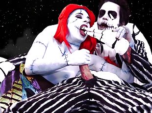 Couple in Nightmare Before Christmas cosplay fucks