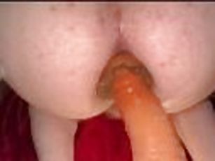 Dildo fucks stroker in my ass for massive stretch