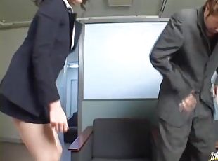 Stunning Asian Secretary Gives a Hot Blowjob