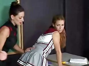 student, lærer, lesbisk, høyskole, cheerleader, spanking