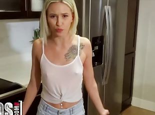 Horny teen Kiara Cole knows how to handle giant hard cocks