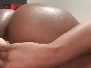 Ebony masturbating