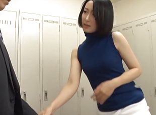 Sucking dicks in the locker room is Eri's most favorite activity