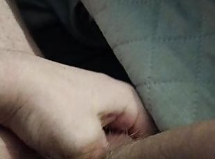 Late night handjob with ball play