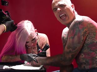 Evilyn Ink Tattoos and Fucks Sascha