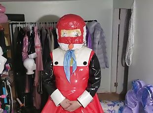 PVC Cosplay Kigurumi Breathplay in a Homemade Hood Long Version