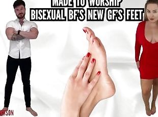 Made to worship bisexual bf’s new gf’s feet