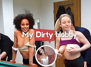 MyDirtyHobby -2 babes gangbanged by 6 cocks