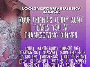 ASMR  Your Friend's Busty Aunt Sucks and Fucks You at Thanksgiving Dinner