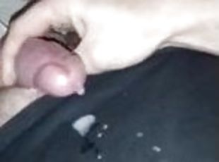 Drippy Cumshot On black shirt- Old video