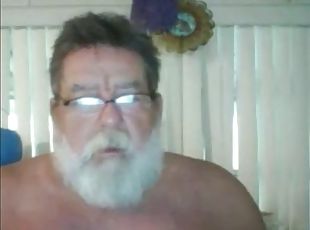 Grandpa cum on cam