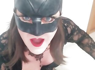 Trans batgirl cums