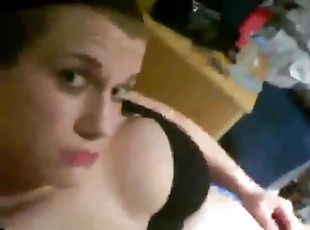 Horny chick masturbating and selfshooting