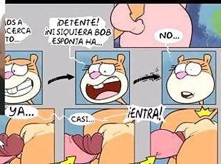 Patricio enseñándole una lección a arenita comics hentai