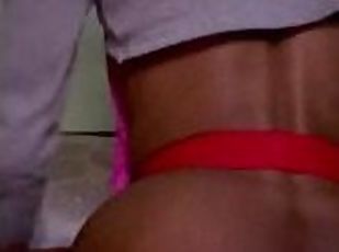 Prince-Cream Bent over in Red Jockstrap