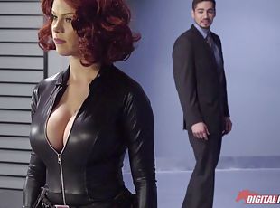 Captain America and busty slut Black Widow fucking