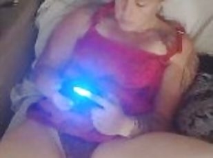 I let roommate film me playing video games in my panties with my legs wide open (THICK WHITE THIGHS)