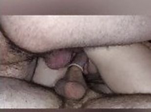 chatte-pussy, femme, amateur, lesbienne, ejaculation-interne, trio, double, blonde, serrée, cocu