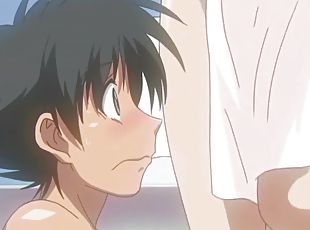Hentai girl tells shy boy that the only way to prove his love is to make her orgasm : Hentai Uncensored