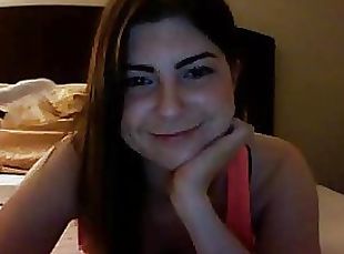 Hot Brunette Babe On Webcam