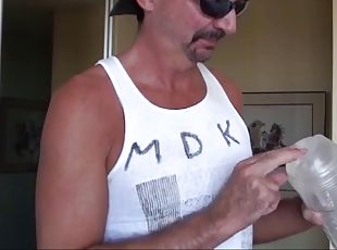 Air Conditioning Repairman Gets a FleshLight Sample!