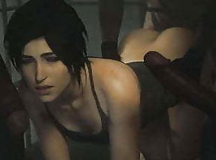 Lara Croft Prison Gangbang