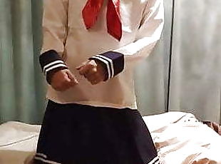 Japanese Crossdresser Kantai Collection Cosplay Masturbation