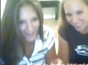 Naughty Teens Have A Lesbian Scene In A Webcam Video