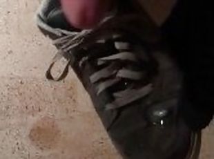 Teen cum on used Nike