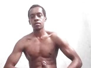 Black Gay Boy Thepaeinthebreads playing with his 8-inch dick suppressing for public view