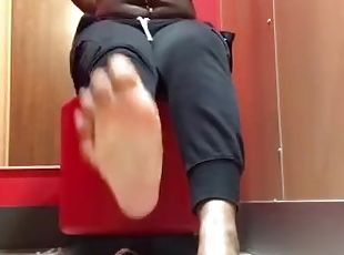 Ebony Feet in a Dressing room