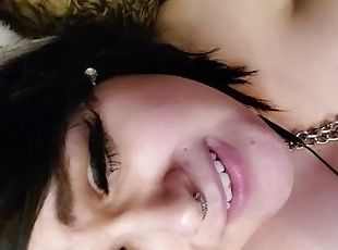 BBW submissive neko girl xxkittens quickie orgasm with fuck machine - moaning and purring for you