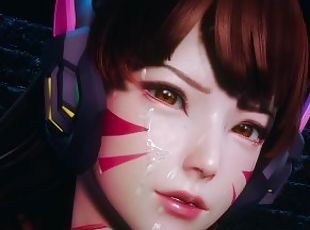 Overwatch Futa - D.Va and Ashe passionate sex