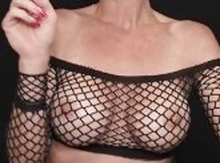 gros-nichons, amateur, milf, point-de-vue, blonde, lingerie, seins, petite, fétiche, solo