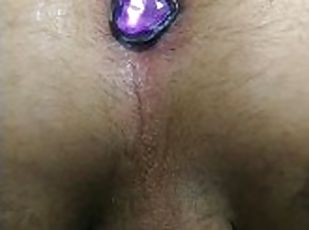 Buttplug farting gape