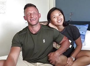 Ripped DILF Heath Hooks Up With A Thick Asian Teen For His First Porn!