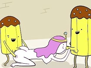 Princess Bubblegum Gets Gangbanged by Banana Guards