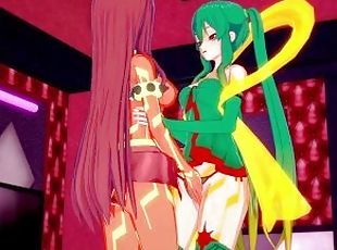 Personified Rayquaza and Groudon engage in intense lesbian play - Pokmon Hentai