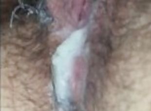 berambut, mastubasi, vagina-pussy, anal, sperma, ketat, alat-mainan-seks, putih, basah