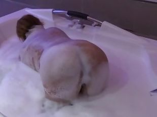 58-year-old beautiful mature can't resist anymore and leaves the jacuzzi to be fucked