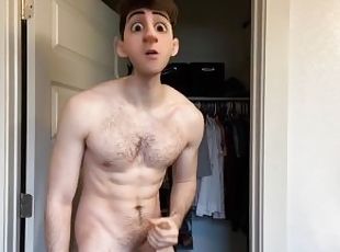 Teen Boy Jacks his Big Dick