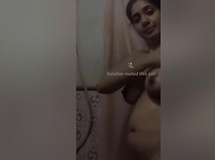 Today Exclusive- Paki Girl Showing Her Boobs And Pussy To Lover On Video Call