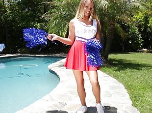 Dude with a fat dick fucks wet pussy of cheerleader Britney Young