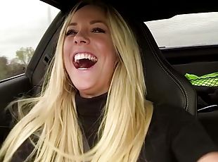 Xo Gisele screams on cars and fucks with hitachi - Gisele xo