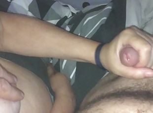 French neighbor swallows my cum