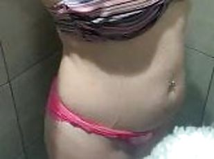 mandi, payu-dara-besar, pelancapan, tua, amateur, milfs, ibu, lebih-tua, mandi-shower, bikini