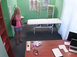 Fuckable blonde slut gets annihilated by her doctor