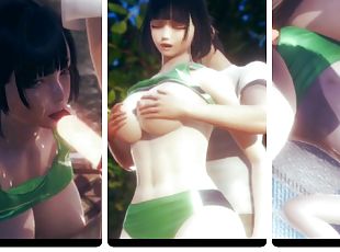 Hentai 3D - The big boobs girl in sportswear