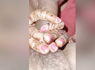 Desi Bhabhi Giving Blowjob Devar With Hand Mehandi Karwa Chauth Special