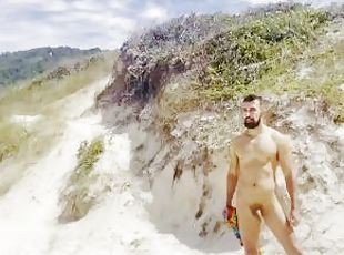 nudist, javno, amaterski, gej, plaža, brazilke, solo, mišičasti, fleširanje